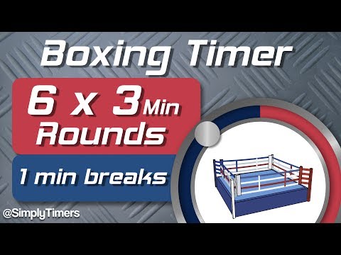 6 Round Boxing Match / Training Timer - 6 x 3min with 1 min Breaks