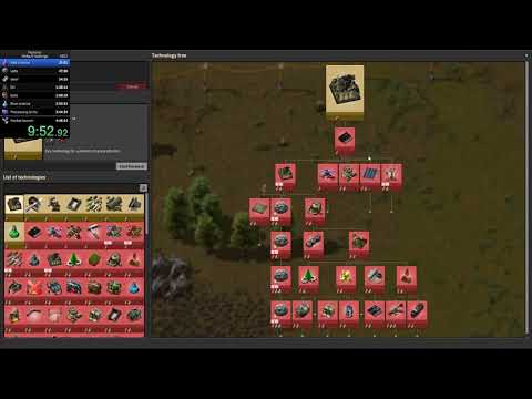 Factorio 0.17.3 Default Settings Speedrun  3:52:56
