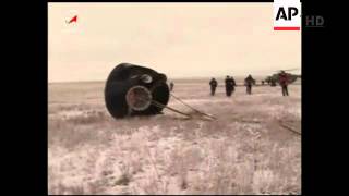 A Russian Soyuz space capsule returned to Earth from the International Space Station on Monday. Russ