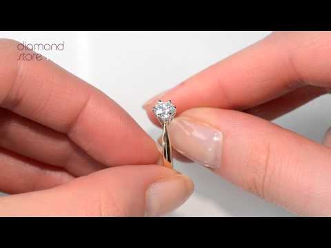 UT25-92IXU3A - Classic Certified 0.70CT Chloe High 18K Gold Engagement Ring G/VS1