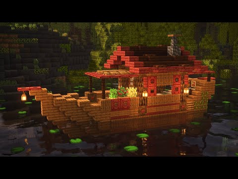 How to Build a Boat House in Minecraft 1.19 Tutorial | Mangrove Swamp