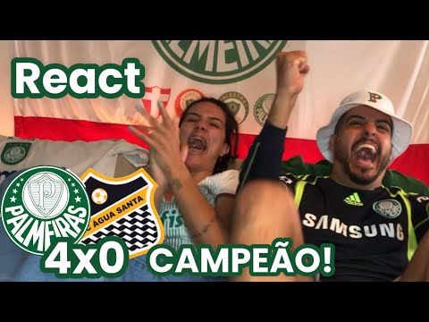 React Final Paulistão Palmeiras 4x0 Água Santa | Gols | Melhores Momentos