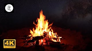 Campfire &amp; Rain at Night | Nature for Sleep, Insomnia, SPA, Relaxing Rain