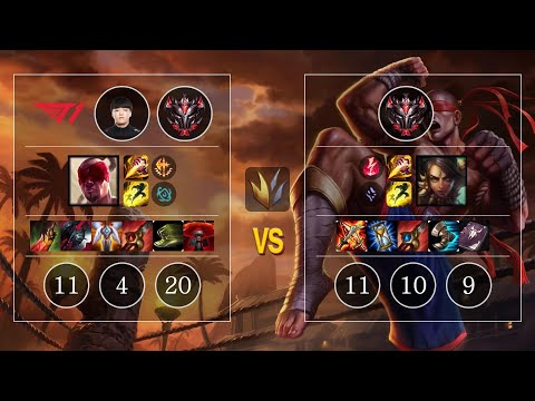 T1 Ellim Lee Sin vs Nidalee Jungle - KR GrandMaster Patch 10.11