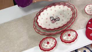 Temp-tations Old World or Floral Lace 17-Piece Bakeware Set on QVC