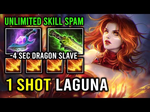 1 Shot Laguna -4 Sec CD Dragon Slave Unlimited Skill Spam 100% Magic Lina Dota 2
