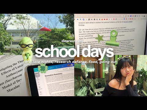 busy school days ☕️🧇 cafè, productive days, late nights, research defense, food, going out [009] 