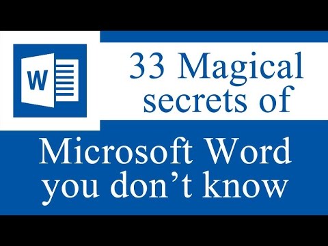 33 Magical secrets, tips and tricks of Microsoft Word you don’t know Video