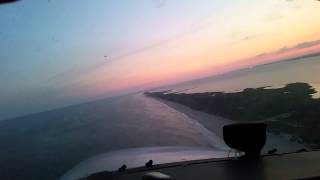 N1868B over Fire Island at Dusk