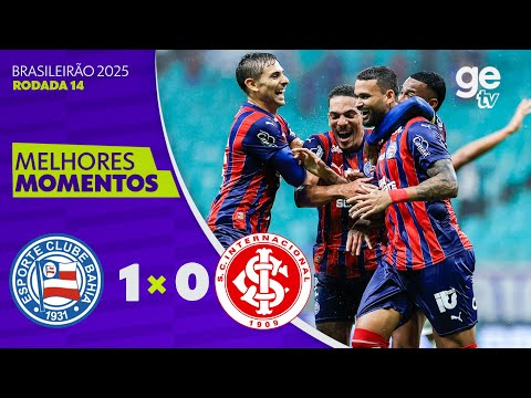 Gols e lances de Bahia x Internacional
