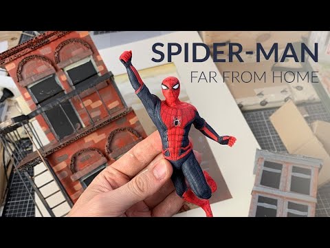 Swinging Spider-Man in a Frame (Spider-Man: Far From Home) – Polymer Clay