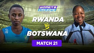 🔴 LIVE: Rwanda v Botswana - Match 21 | Kwibuka T20 Tournament 2022