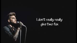 Adam Lambert . TWO FUX (Lyrics)
