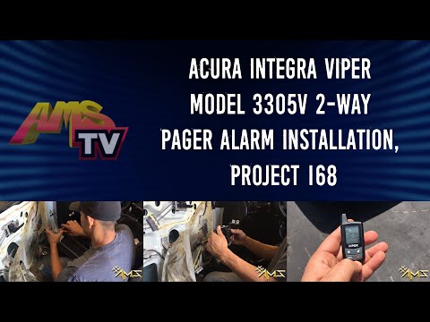 Acura Integra Viper Model 3305V 2-Way Pager Alarm Installation, Project 168