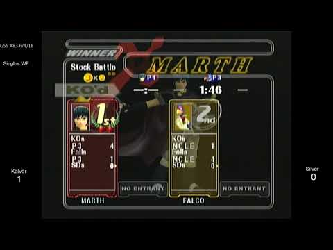 GSS #83 SSBM - Kalvar (Marth) vs. GVS | Silver Alloy (Falco) - Melee WF