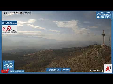 Vista en directo de la webcam Cruz del Milenio en el Monte Vodno
