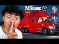 24 Hour Overnight Challenge In Worlds Biggest Truck Stop