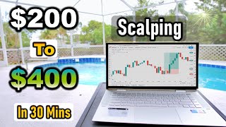 Live Scalping: How To Flip $200 Into $400 In 30 Mins Trading NAS100