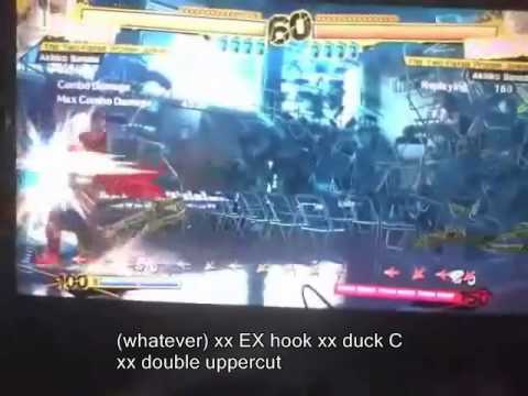 Persona 4 Arena: Akihiko 3 EX hook combos