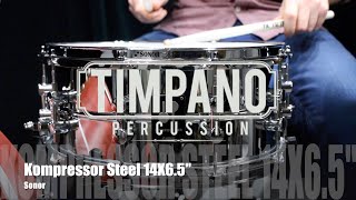 Video thumbnail for Sonor Kompressor Steel 14X6.5 Snare Drum by Timpano-percussion