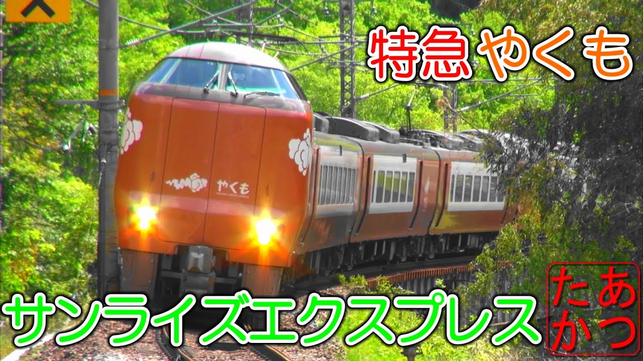【特急やくも 寝台特急サンライズエクスプレス】伯備線など 臨時あり 273系 285系