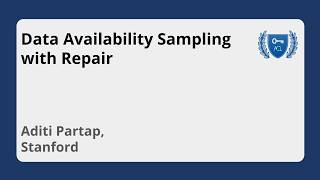Video: Data Availability Sampling with Repair
