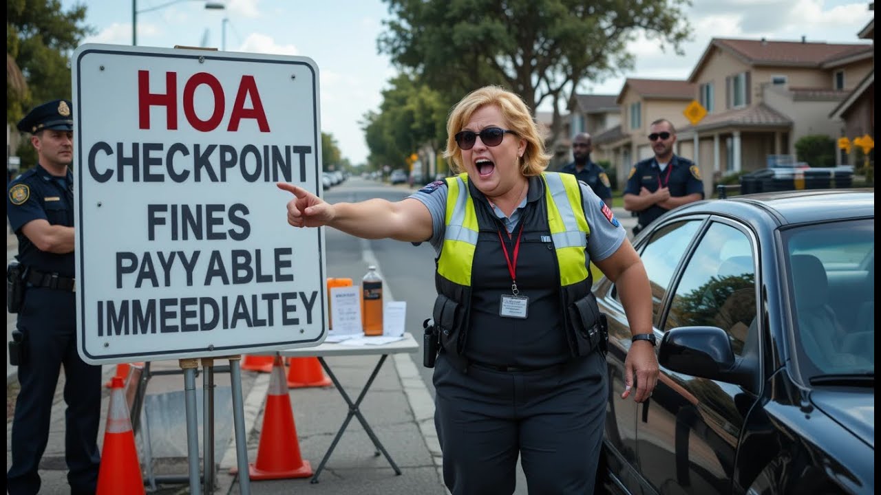 "HOA Karen Thought She Could Fine Me at Her Fake Police Checkpoint—She Didn’t Know I’m a Real Cop |