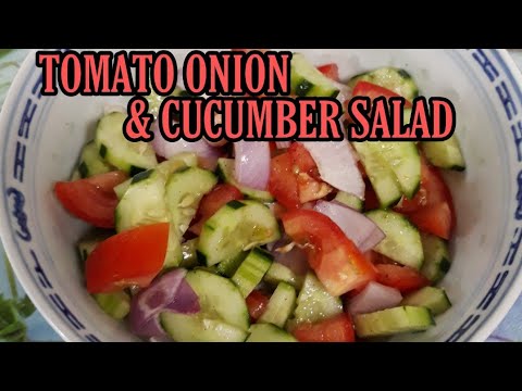 Easy Cucumber,Tomato,And Onion Salad.