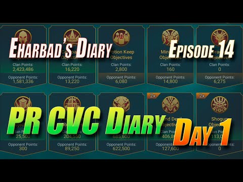 PR CvC Diary Day 1 | Eharbad's Diary - Episode 14 | Raid Shadow Legends