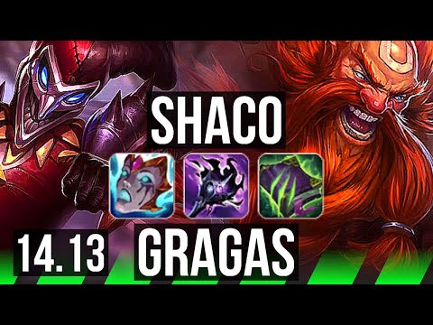 SHACO vs GRAGAS (JGL) | 6/2/9 | EUW Master | 14.13