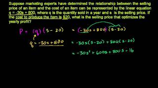Applying Quadratic Functions 3