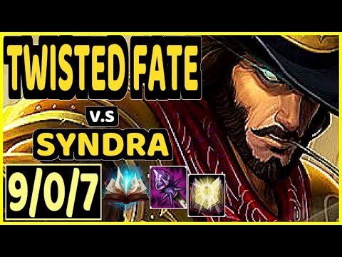 LVSYAN (TWISTED FATE) vs SYNDRA - 9/0/7 KDA MID GAMEPLAY - EUW Ranked GRANDMASTER