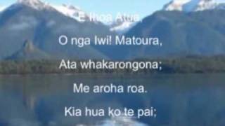 NZ Anthem with scrolling lyrics