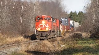 preview picture of video 'CN 406 with another big train!'