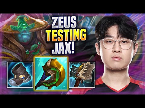 ZEUS TESTING JAX IN KR SOLOQ! - T1 Zeus Plays Jax TOP vs Gragas! | Season 2022