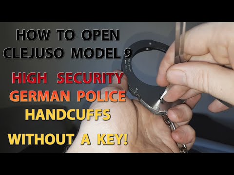 Opening / Escaping Clejuso Model 9 high security German Police (current issue) Handcuffs