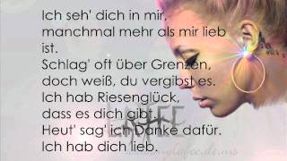 LaFee - &quot;Ich hab dich lieb&quot; [Instrumental/Karaoke Version] with Lyrics