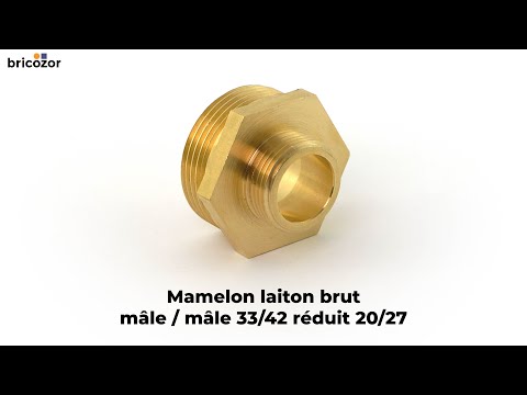 Mamelon laiton réduit mâle / mâle BRICOZOR