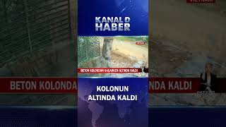 İkisi De Ne Yapacağını Bilemedi! Beton Kolondan Kaçarken Altında Kaldı