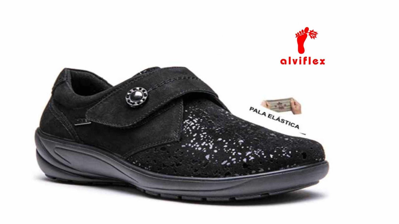 Zapato ortopédico ancho 14 de licra especial para juanetes color negro 9520 - alviflex