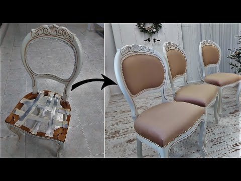 Reupholstering a dining chair