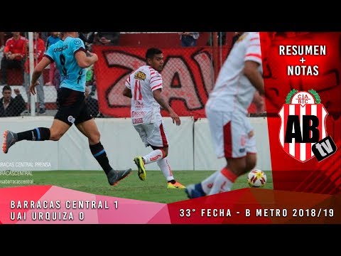 Barracas Central 1 - UAI Urquiza 0 | Resumen + Notas | Fecha 33 | B Metro 2017/18