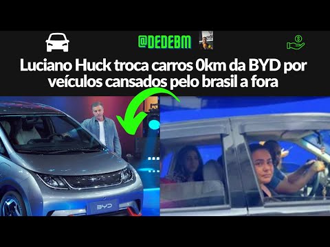 LUCIANO HUCK TROCA CARROS 0KM DA BYD POR VEÍCULOS CANSADOS PELO BRASIL A FORA NO QUADRO DO DOMINGÃO