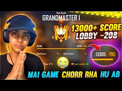 Total Minus 208 Highest Minus 🤬 13000 + Score Lobby Gone Wrong !!