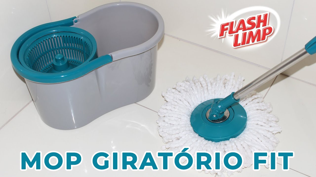 MOP GIRATÓRIO FIT FLASH LIMP - LIMPEZA RÁPIDA E SEM ESFORÇO!