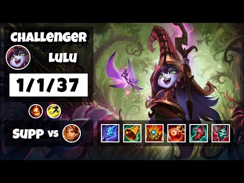 Lulu Support 11.10 Challenger Gameplay Replay - S11 (1/1/37) - TURKISH