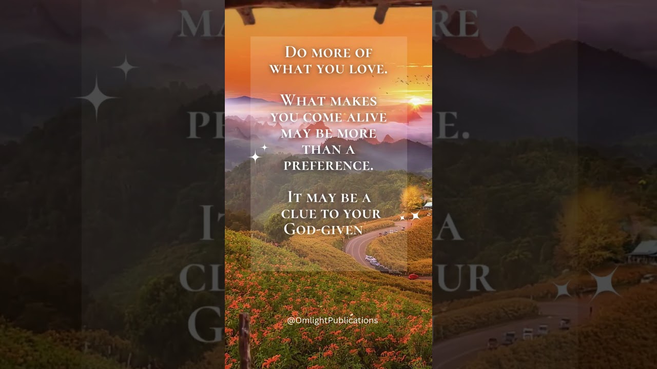 Doing what you love is not always about chasing passion. Sometimes it is about being faithful to what God placed in you.