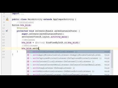 Membuat listener pada Button Android Studio – DUNIA CODING