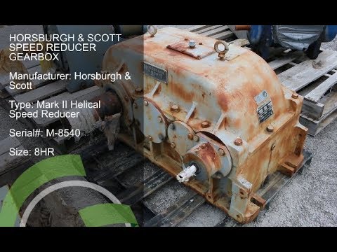 Green Industrial Quick Take - Rebuilt HORSBURGH & SCOTT Mark II  HELICAL 8HR Ratio 145.7:1 40 HP