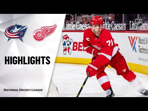 Blue Jackets @ Red Wings 10/2/21 | NHL Highlights